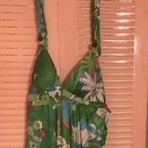 Floral Dress, strapless